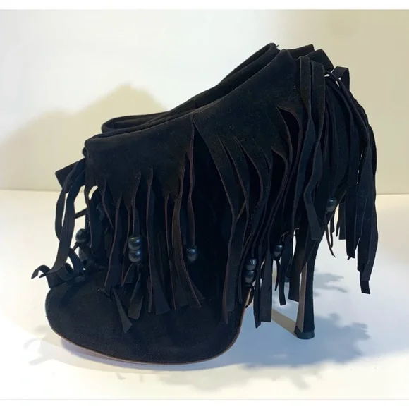 Vivienne Westwood Skyscraper Fringe Ankle Boots 39.5 Sz 8.5 - Picture 5 of 16